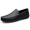 Hollow Out Loafers Shoes For Men Boat Shoes 2025 Summer Business Leather Man Moccasins Mens Driving Casual Shoe Slip On Flats