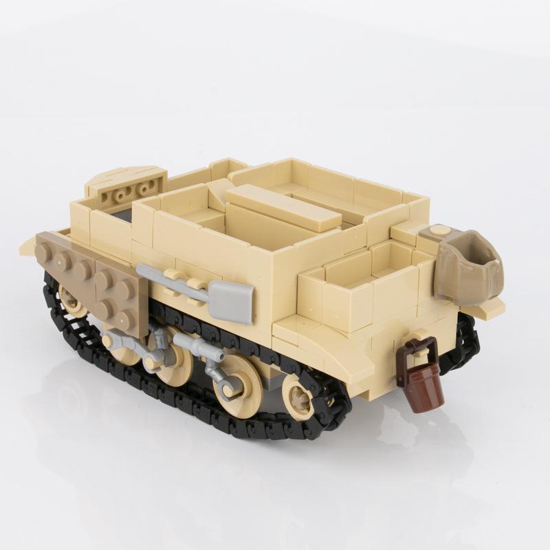 Military Scene British Cloth Wheel Armored Vehicle Tank Model Miniature Scene Accessories Small Particles Building Block