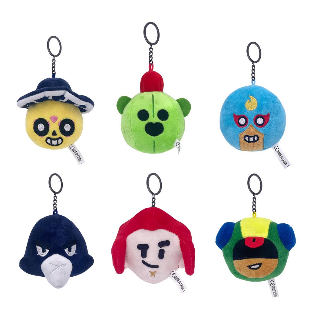 7pcs New Cartoon Wilderness Brawl Spike Doll Surrounding Plush Dolls Game Characters Children Room Decoration Birthday Gift