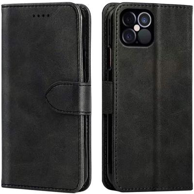 Чехол-книжка для iPhone 12 Pro Max (6,7 дюйма), Премиальная защита 360° Полная Отделение для карты - Черный