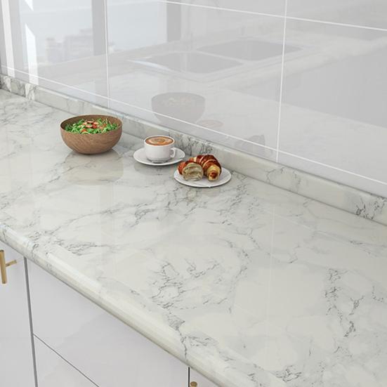 Наклейки на кухонную столешницу с мраморным узором, на полки шкафов, на ящики, самоклеящиеся, водонепроницаемые