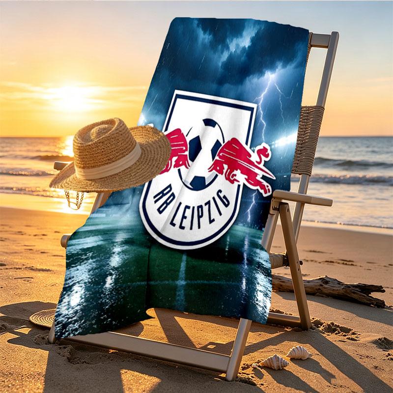 RB Leipzig Print Beach Towel Design, Soft, Lightweight. for Home Bathroom, Spa, Pool, Yoga, Surfing, Camping, Gift for Family, Friend