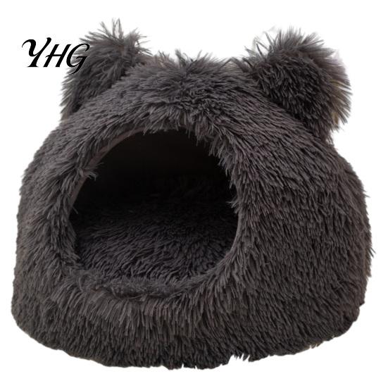Year Round Pet Comfort Bed Plush Cat Cave Bed, Warm Enclosed Hideaway, Fluffy Cozy Corner for Small Animals Tent Burrow Indoor Cats Dogs Sack