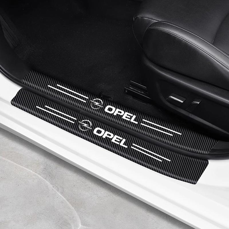 5 шт. Наклейки на пороги дверей автомобиля, защитные от царапин, аксессуары для Opel Astra Grandland Corsa Mokka Frontera Insignia Zafira