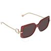 Salvatore Ferragamo Burgundy Square Ladies Sunglasses Sf913s 606 55