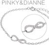 [Pinky & Dianne] Специальное издание Браслет из серебра 950 пробы с фианитом Infinity для женщин - Простой дизайн