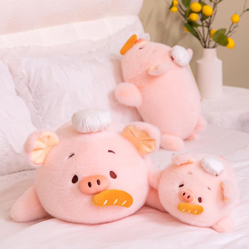 Плюшевая подушка «Шеф-повар-свинья» с мягким наполнителем из полипропиленового хлопка для детей и взрослых