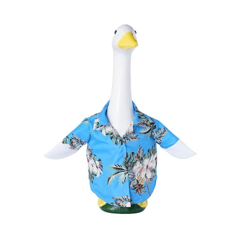 New Porch Goose Clothes Hawaiian Shirt White Goose Couple Costume Set Cute Holiday Dress Up Outfit