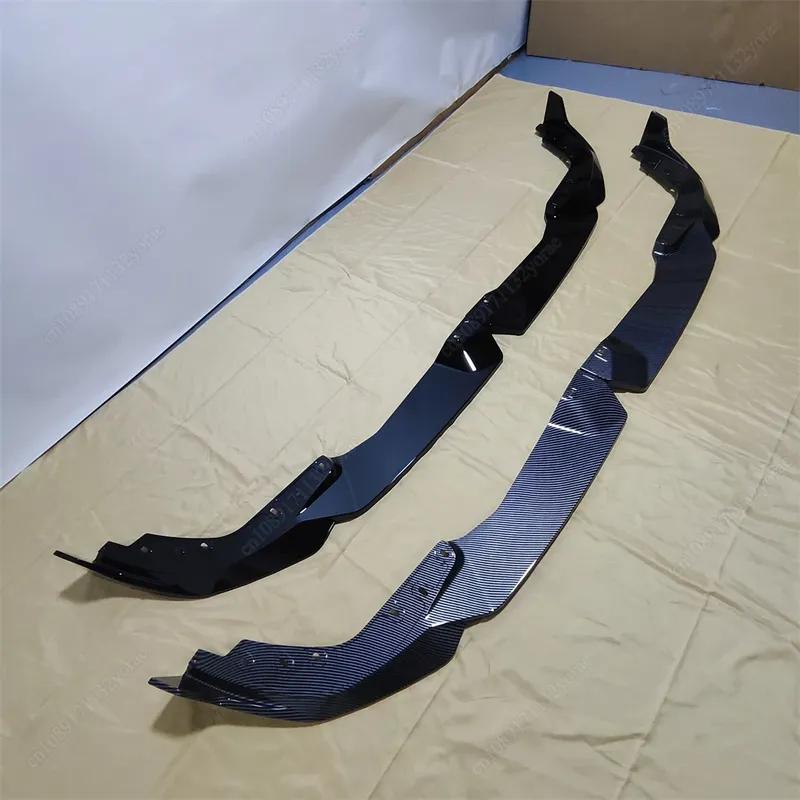 For BMW 3 Series G20 G21 M-Sport 2019-2024 Car Front Bumper Splitter Lip Spoiler Diffuser Guard Body Kit Cover Tuning ABS Black