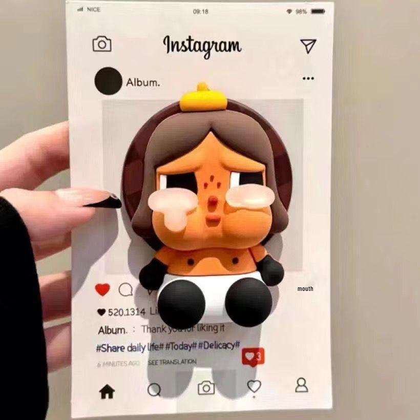 3D Силиконовый Мультяшный Плачущая Звезда Держатель для Мобильного Телефона и Выдвижной Держатель-Подушка