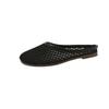 Baotou Half Slippers Women's Summer Wear New One-pedal Pregnant Women's Single Shoes Woven Hollow Sandals