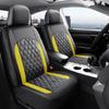 Universal Diamonds Quilted Car Seat Covers Cushion Protectors 2/4/9PCS Premium PU Leather For Sedan SUV All Season Use