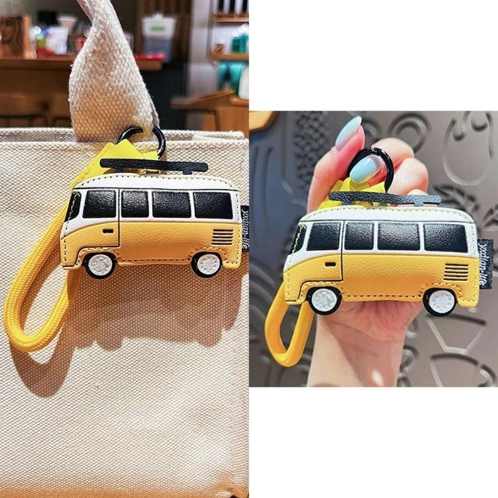 Cute Bus Shape Keychain Unique Bag Pendant Creative Cartoon Airplane Keychain Gift