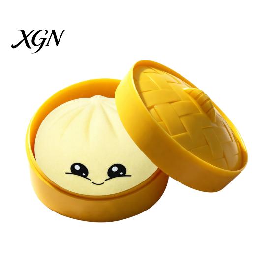 Anxiety Relief Steamed Bun Toy Smiling Stress Ball Anti-Anxiety Cartoon Dumpling Squeeze Soft Simulated Dough Fidget Sensory
