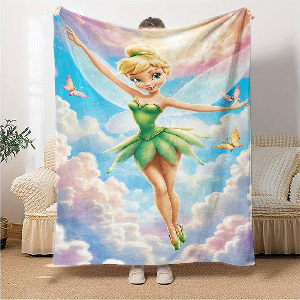 1Pc Elsa'S Snowflake Magic Blanket For Couch Bed Plush Cozy Fuzzy Blanket Super Soft Warm Blankets For Fall And Winter 091870