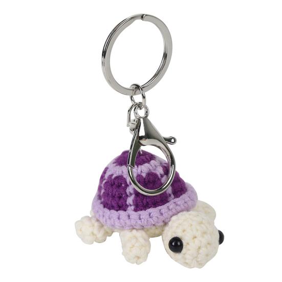 Keychain Pendant Crochet Turtle Shape Charm Hanging Ornament Wallet Backpack Car Keys Accessory