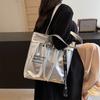 Large-capacity Bag Women's 2024 New Trendy and Fashionable Commuter Shoulder Bag Versatile College Student Class Tote Bag