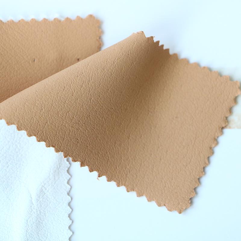 PU Faux Cowhide Grain Yoga Mat Fabric: 0.65mm Microfiber with Absorbent, Breathable Velvet Lining