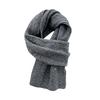 New 100% Wool Scarf Winter  Solid Color Knitted Scarf Universal Warm Scarf Holiday Gift