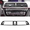 Carbon Fiber Style Car Console Air Conditioning Vent Cover Trim Frame Sticker for BMW 3 Series F30 2013 2014 2015 2016 2017