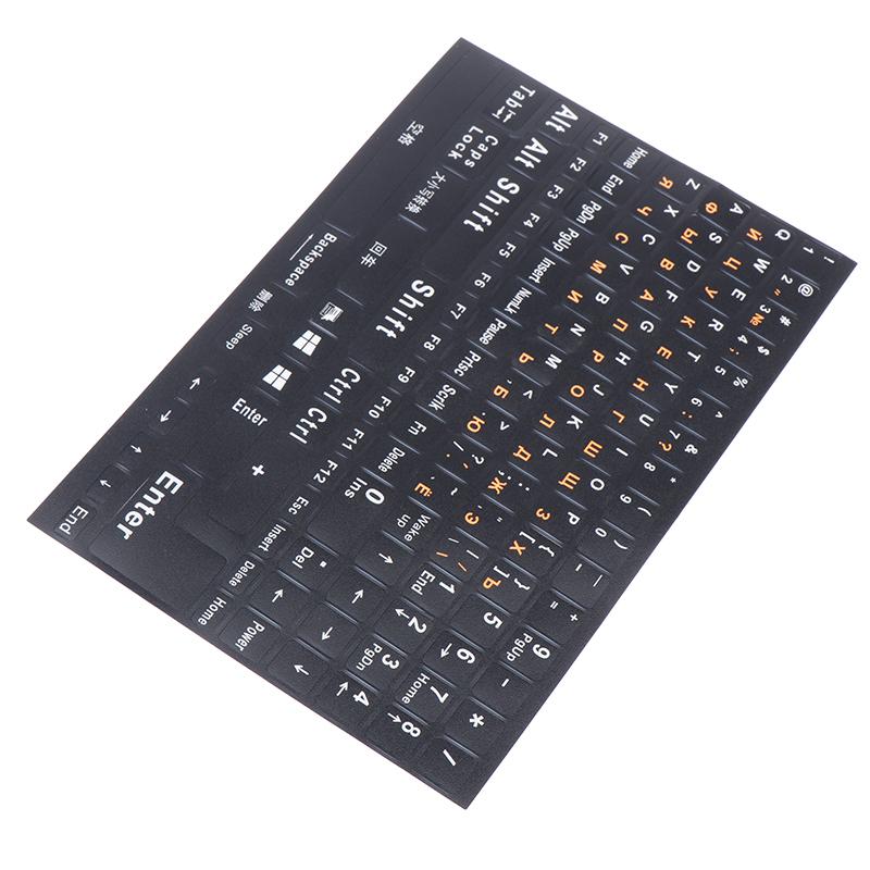 1 шт. Наклейки на клавиатуру полного размера Буквы Алфавит Раскладка Наклейка Наклейки на клавиши Для ноутбука Настольного ПК Чехол для клавиатуры