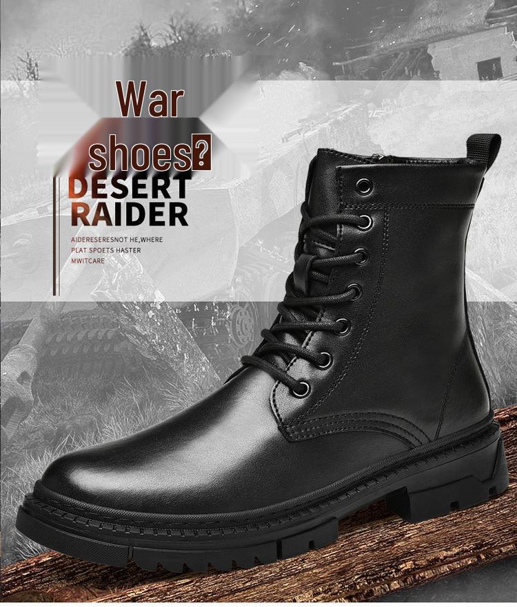 Очень большие мужские кожаные ботинки Dr. Martens - Для улицы, Теплые, Повседневные, Рабочая одежда на Осень/Зиму с дизайном для большого пальца.