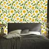 Dandelion Wallpaper White, Lime and Cream 50x1000
