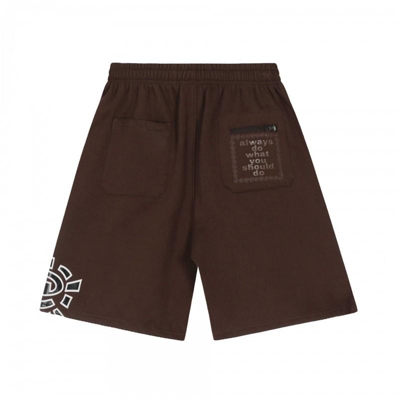 Mens Fleece-Lined Drawstring Shorts Cotton Loop Terry Streetwear 5-Point Pants Casual