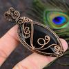 Obsidian Eye Gemstone Copper Wire Wrap Jewelry Pendant 3.15