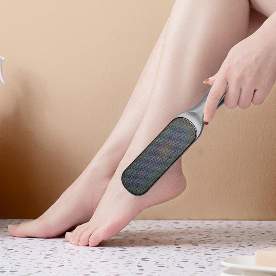 Nanoglass Foot File Callus Remover Double-Sided Foot Grinder for Smooth Feet Wet/Dry Use Pedicure Tool Easy To Clean Foot Scrubber