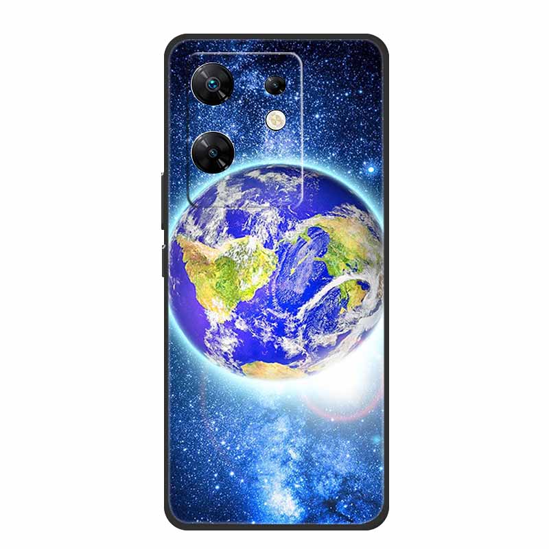 Для Infinix Note 30 VIP Чехол Coque Цветы Черный Силикон Мягкая Задняя Крышка Чехлы Для Infinix Note 30 Pro 30i Zero 30 Чехол для Телефона
