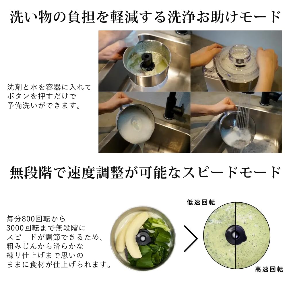 YAMAMOTO Yamamoto Electric Food Processor Mixer Master Cut White Multi-Speed (Plus) YE-MM24A-WH