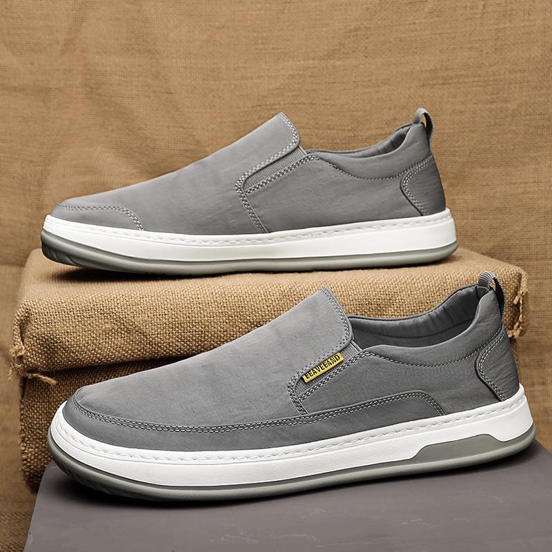 Мужская парусиновая обувь весна дышащая повседневная трудовая страховка кеды мужские ленивые тканевые туфли