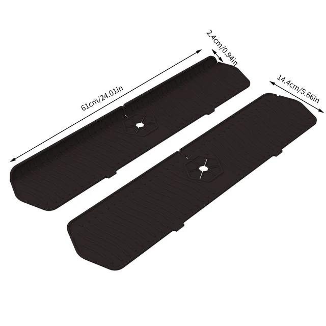 30/24 Inch Silicone Faucet Mat Sink Splash Guard Large Size Faucet Drain Drying Pad Countertop Protector for Bathroom Kitchen6