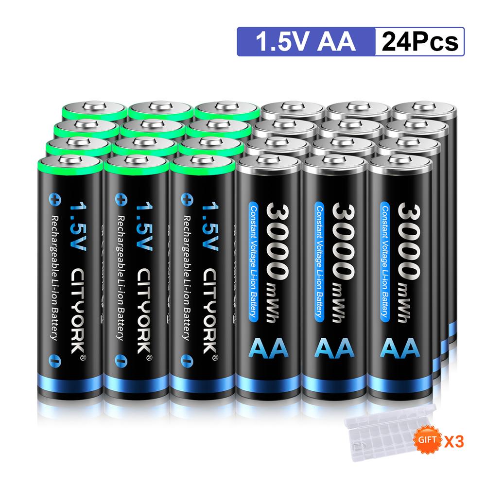 Литий-ионная батарея AA 1,5 В, 3000 мВтч, USB Литиевая аккумуляторная батарея AA, литий-полимерная батарея AA с USB-кабелем для мыши с дистанционным управлением