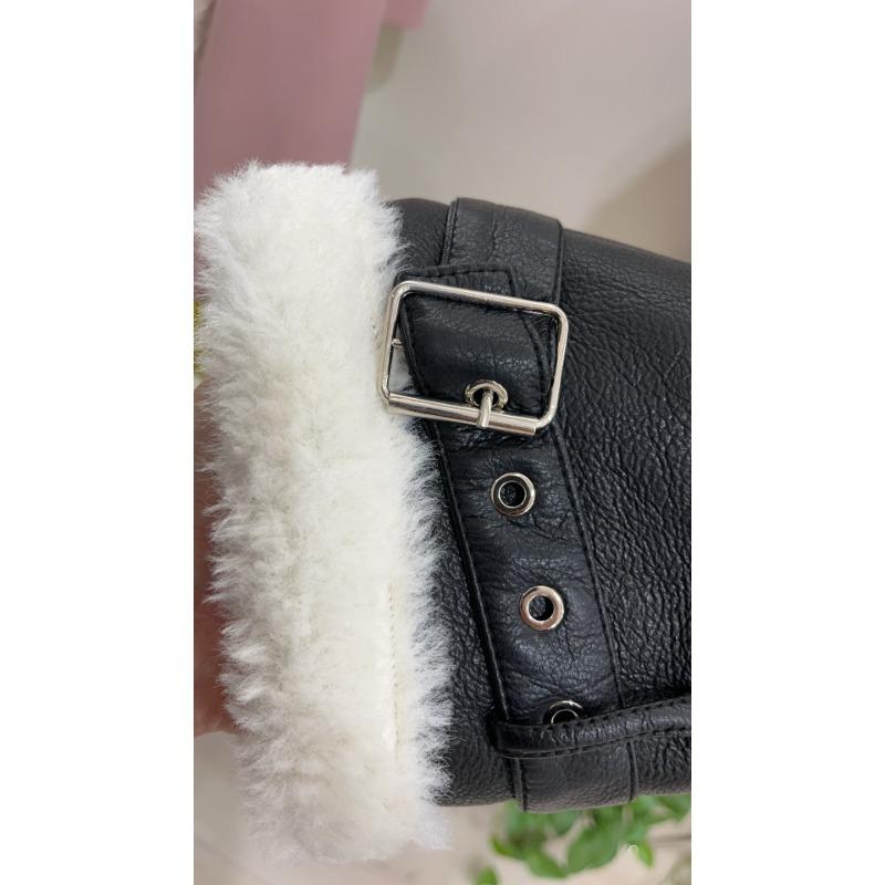 Черная цельная куртка из овечьей шерсти и хлопка с искусственным мехом для женщин, осень и зима, новый стиль, плюс утолщенная теплая куртка из бархата