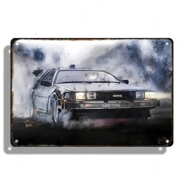 Retro Metal Sign Vintage Tin Sign Movie Back To The Future Poster for Wall Decor Cafe Bar Office Home Art Sign Gift