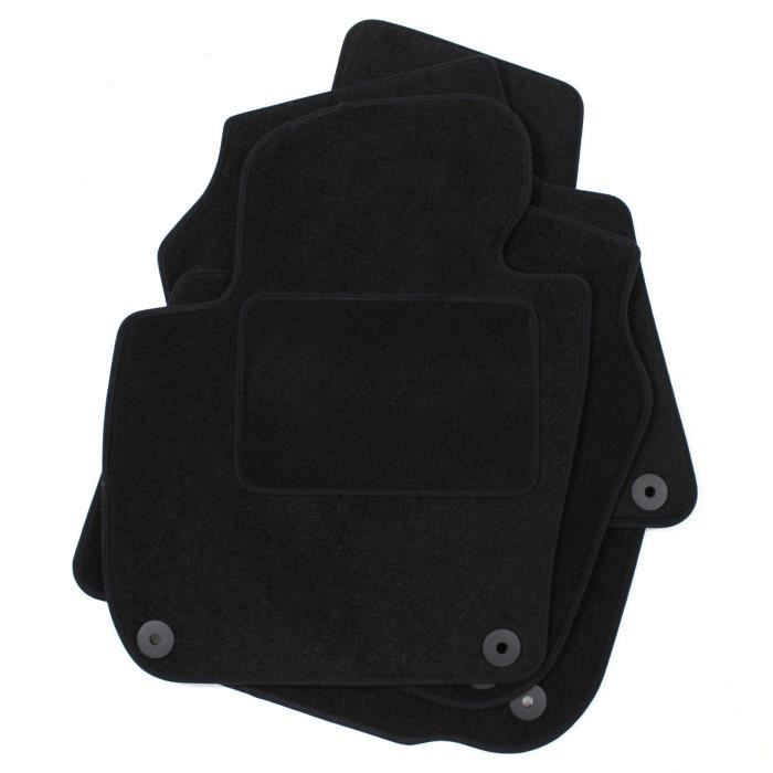 Tapis De Sol - Skoda - Superb 2 - Velours Noir - Sur Mesure - Antidérapant 6-7 Mm