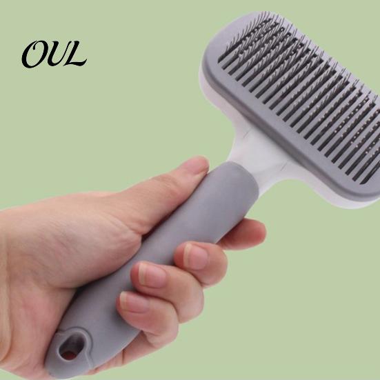 Fur Grooming Tool for Puppies And Kittens Self-Cleaning Pet Brush, Dog Shedding Brush with Rounded Tips, Supplies Daily Use Deshedding Long