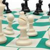 Шахматная игра Пластиковые Дорожные Портативные Шахматы Традиционный Набор Шахматной Доски для Турнирного Клуба с Зеленой Сворачивающейся Доской + Пластиковый Пакет