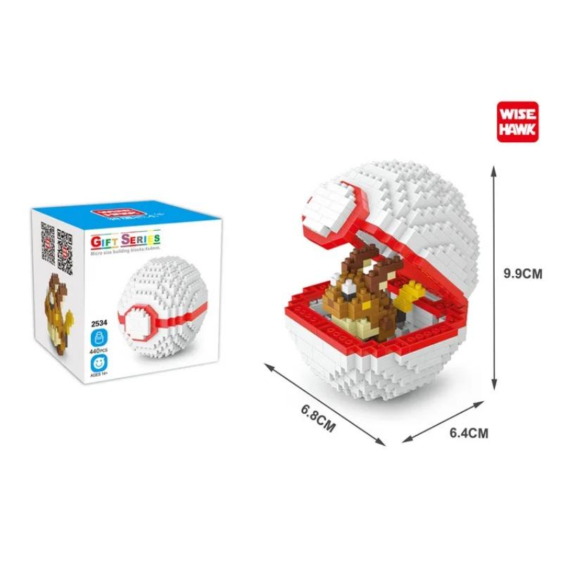 Мяч микро строительные блоки Пикачу Иви Чармандер Psyduck Magikarp Lapras DIY мини-кирпичные фигурки игрушки для детей
