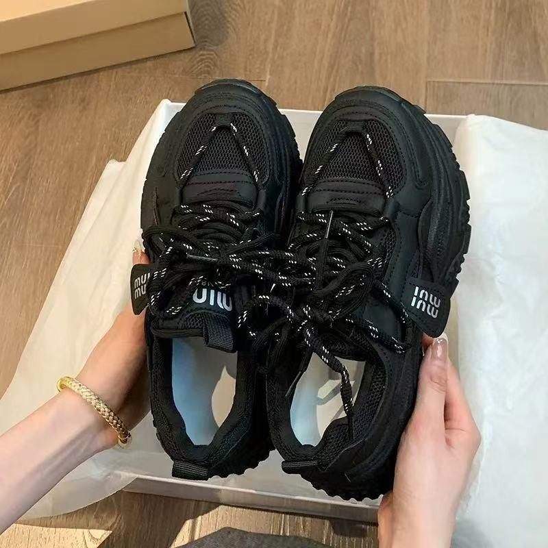 Fashion 2025 Shoes Female Mesh Solid Women's Vulcanize Shoes Outdoor Women Sneakers Lace Up Platform Hot Sale Casual Sport Shoes Ladies