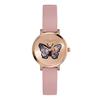 Authorized Dealer Olivia Burton Watch Ladies Ob24000126 Signature 28mm Butterfly Ultra Slim Rose Gold Mellow Rose Leather Strap Watch [OLIVIA BURTON]