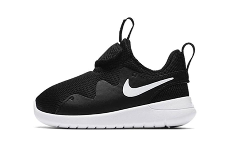 Nike Tessen Нескользящие Устойчивые к истиранию Низкие Беговые Кроссовки Черно-белые Для Младенцев и Малышей AH5233-003