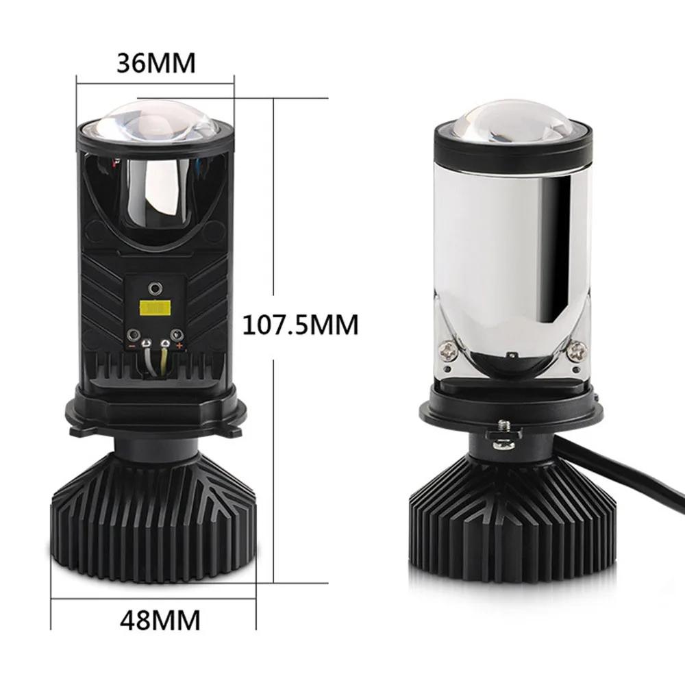 Y6 Turbo Fan H4 LED Headlights Car H4 Mini Projector Lens 6000K Super Bright 20000LM Hi Lo Beam Bulb LED Lights Car Light Lamp