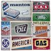 Vintage Metal Tin Sign D Plaque Garage Gas Station Living Room Mentos Home Motorcycle Wall Decor