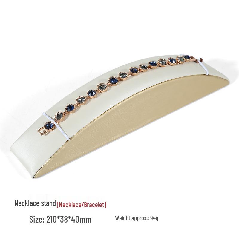 Бежевая подставка для демонстрации ювелирных изделий из жадеита из ПУ кожи для колец и подвесок