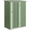 Metal Tool House 1.07 m² 142 x 86 x 189 cm Tool Shed with Pent Roof Lockable Door