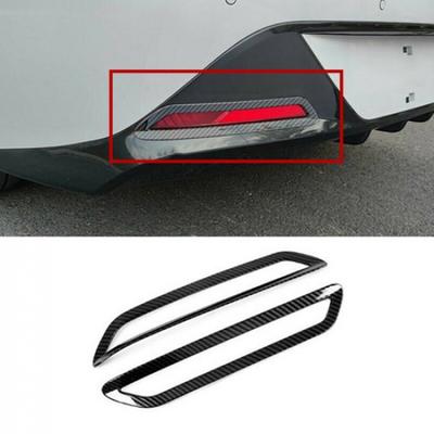 Углеродное волокно 2 шт. Накладка на задний противотуманный фонарь для Hyundai Sonata 2020 2021 Авто