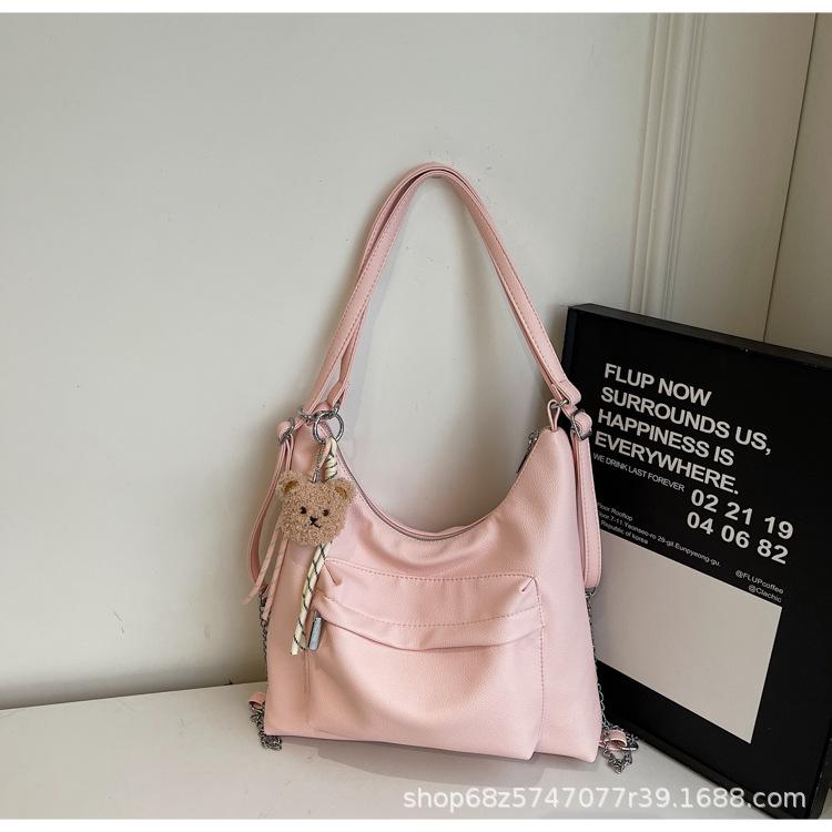 2025 Korean version of the new large-capacity shoulder bag women's versatile niche retro underarm bag casual commuter tote bag